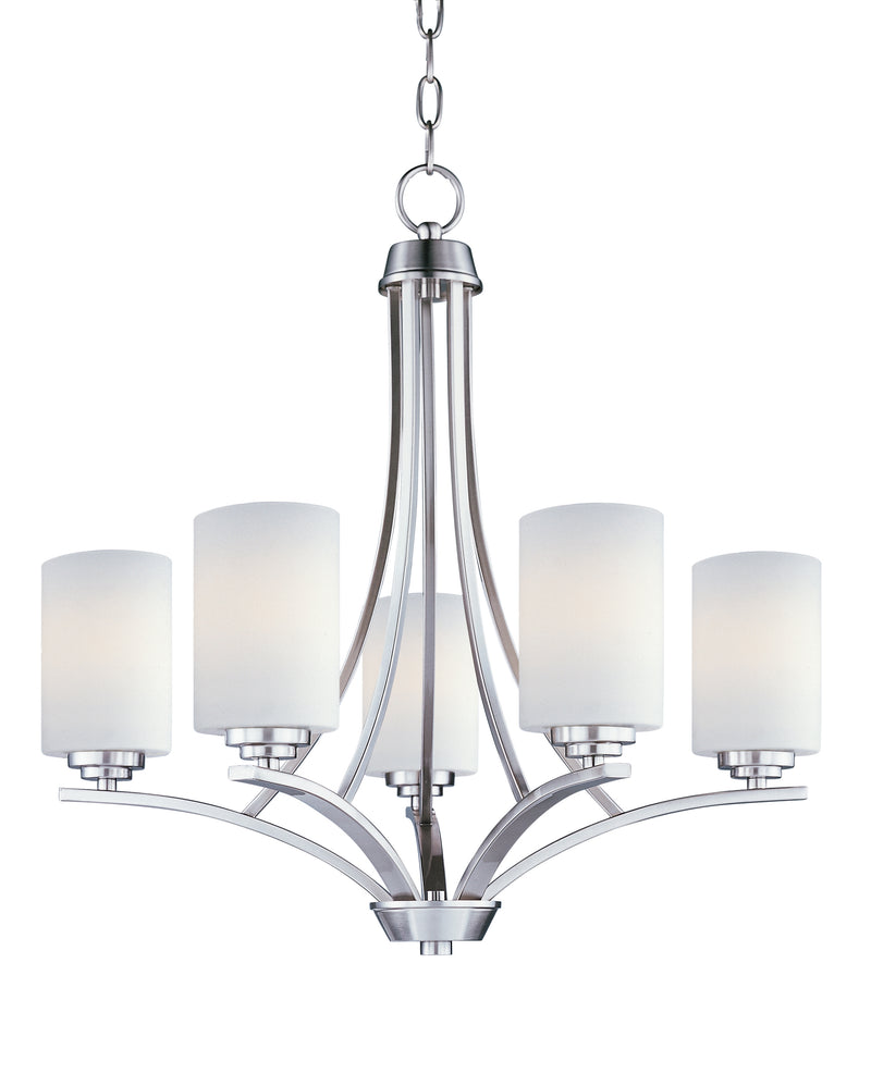 Maxim 20035SWSN Deven 5 Light Chandelier | Satin Nickel