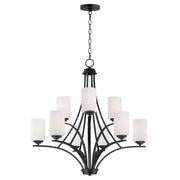 Maxim 20036SWBK Deven 9 Light Chandelier | Black