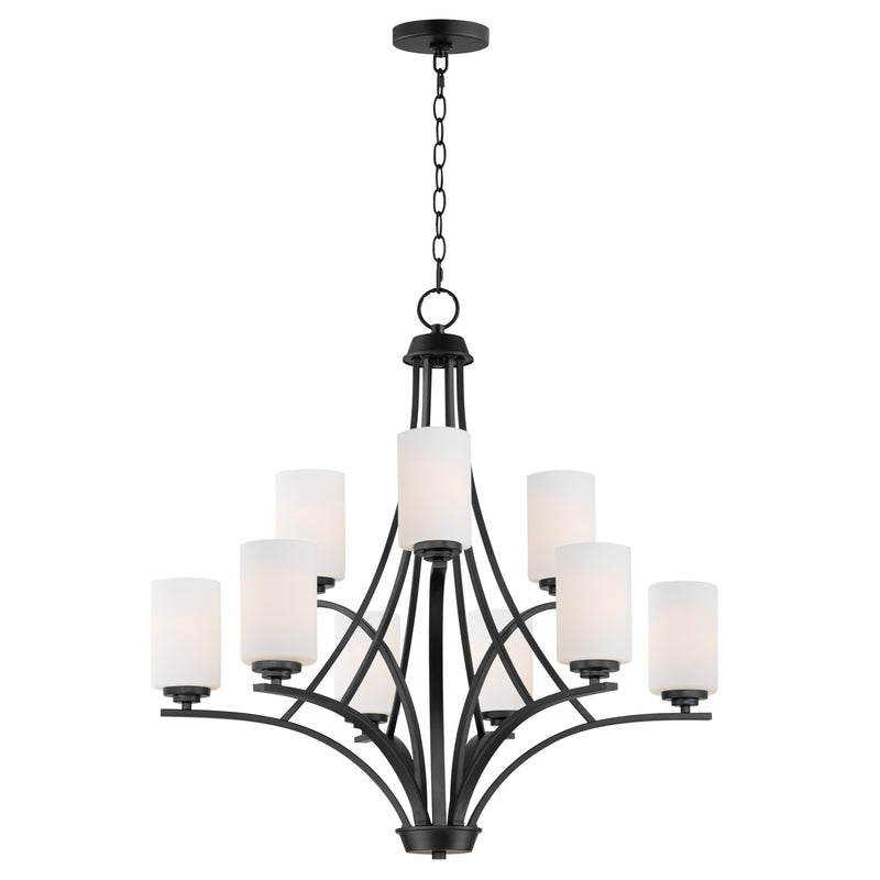 Maxim 20036SWBK Deven 9 Light Chandelier | Black