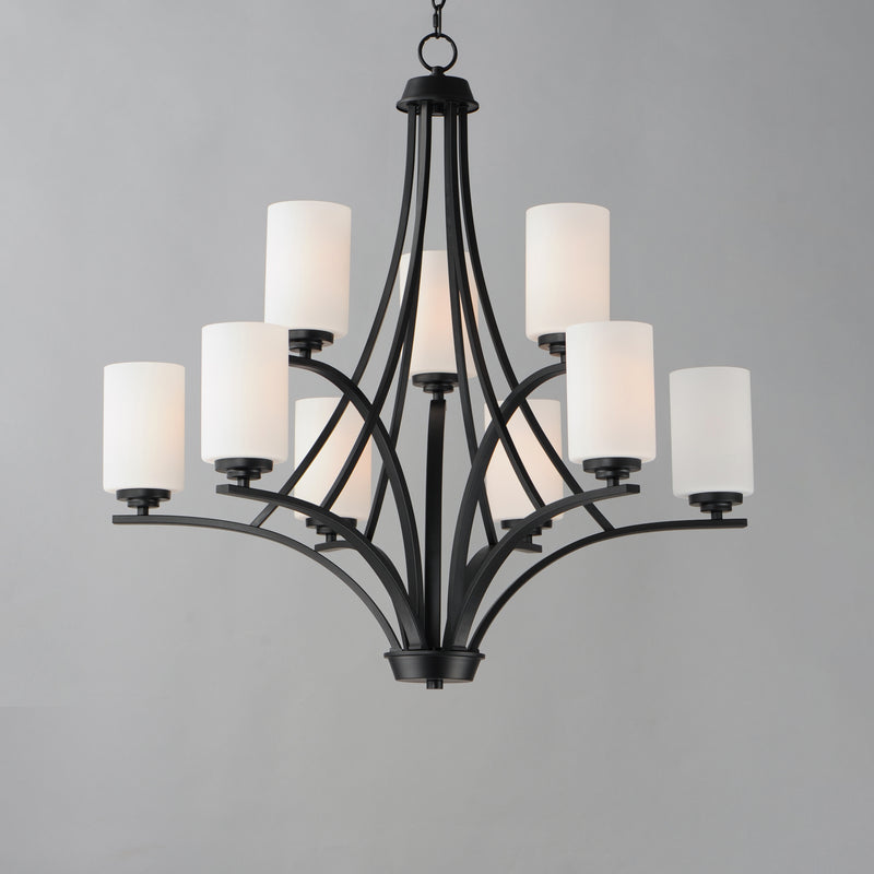 Maxim 20036SWBK Deven 9 Light Chandelier | Black
