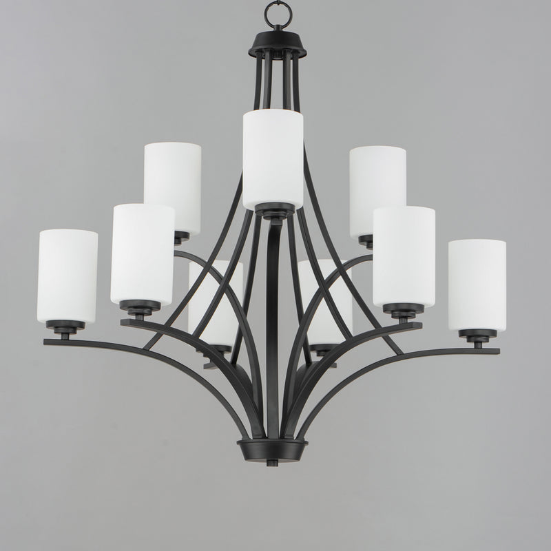 Maxim 20036SWBK Deven 9 Light Chandelier | Black