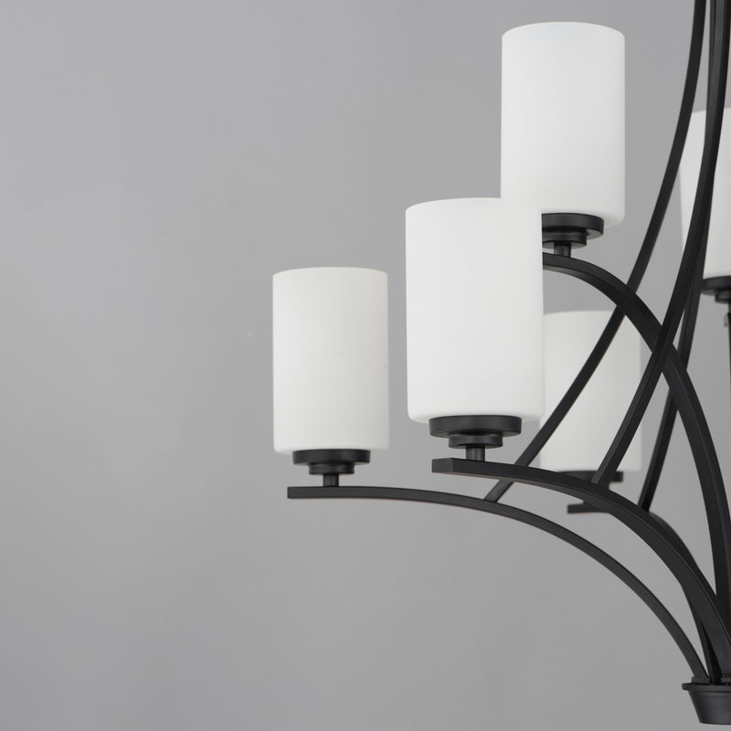 Maxim 20036SWBK Deven 9 Light Chandelier | Black