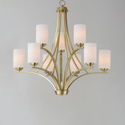 Maxim 20036SWSBR Deven 9 Light Chandelier | Satin Brass