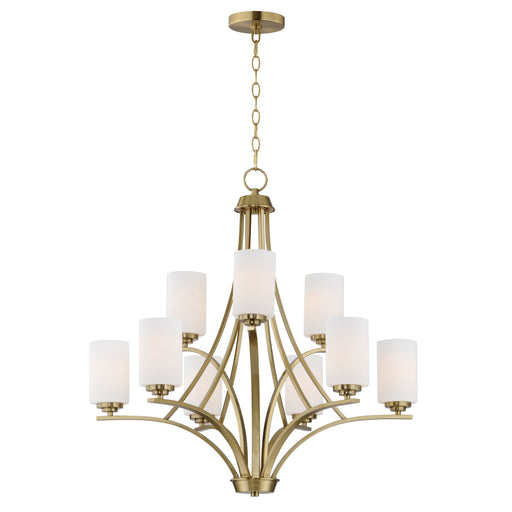 Maxim 20036SWSBR Deven 9 Light Chandelier | Satin Brass