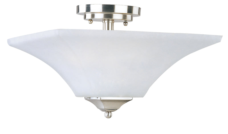 Maxim 20091FTSN Aurora 2 Light Semi Flush Mount | Satin Nickel