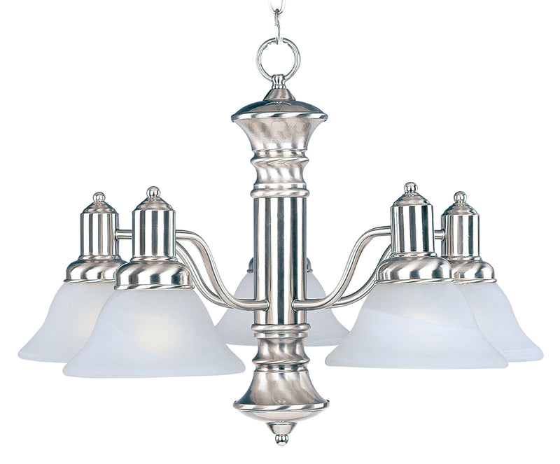 Maxim 20325MRSN Newburg 5 Light Chandelier | Satin Nickel