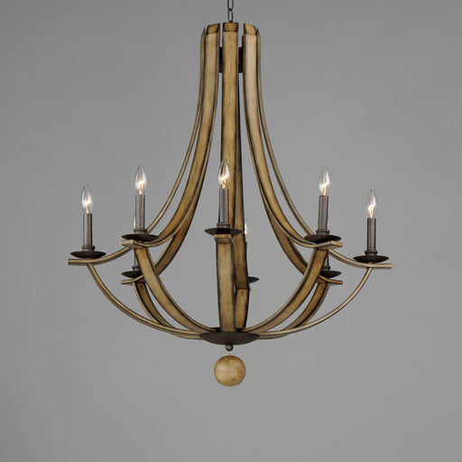 Maxim 20348DWAR Basque 8 Light Chandelier | Driftwood/Anthracite