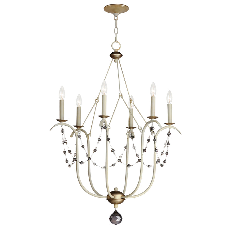 Maxim 20486ECVG Formosa 6 Light Chandelier | Ecru/Venetian Gold