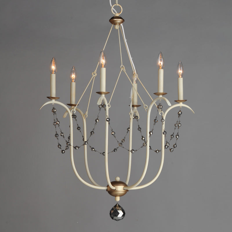 Maxim 20486ECVG Formosa 6 Light Chandelier | Ecru/Venetian Gold