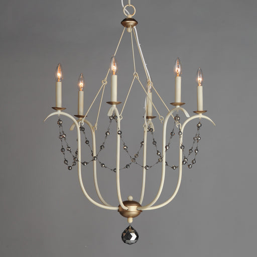 Maxim 20486ECVG Formosa 6 Light Chandelier | Ecru/Venetian Gold