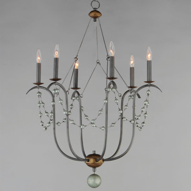 Maxim 20486GN Formosa 6 Light Chandelier | Golden Noir