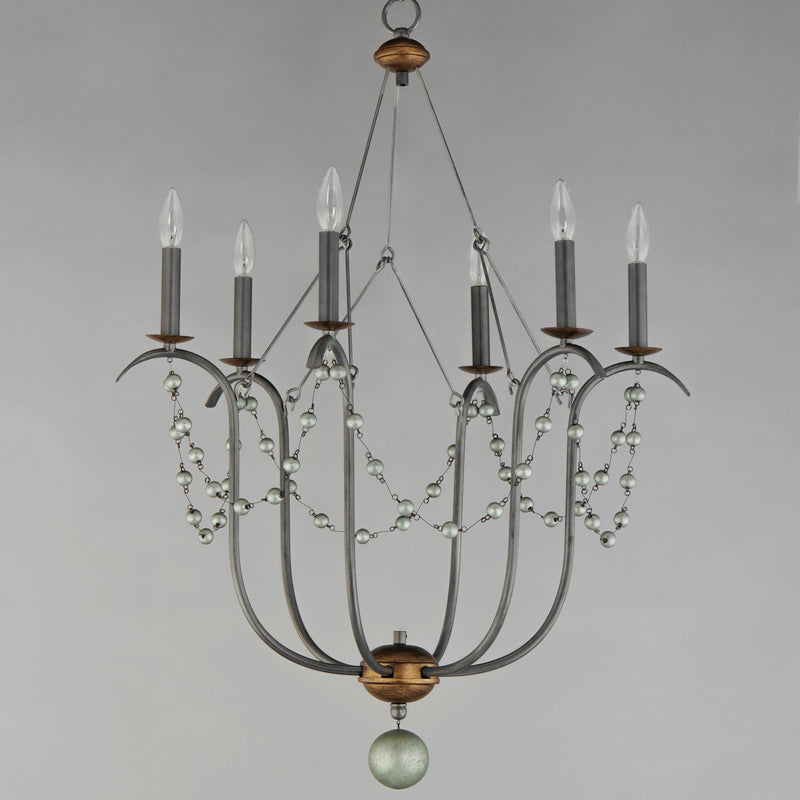 Maxim 20486GN Formosa 6 Light Chandelier | Golden Noir