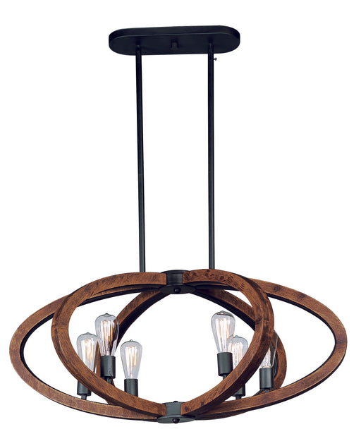 Maxim 20915APAR Bodega Bay 6 Light Pendant | Anthracite