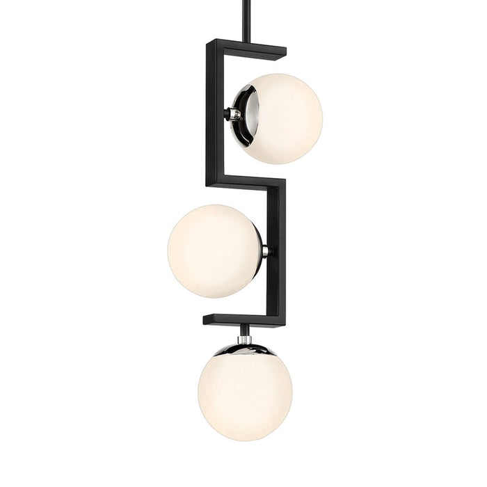 George Kovacs P5421-572 Alluria II 3 Light Pendant Light -Coal With Polished Nickel High