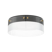 Maxim 21190CRBKNAB Spectre 16" Flush Mount | Black / Natural Aged Brass