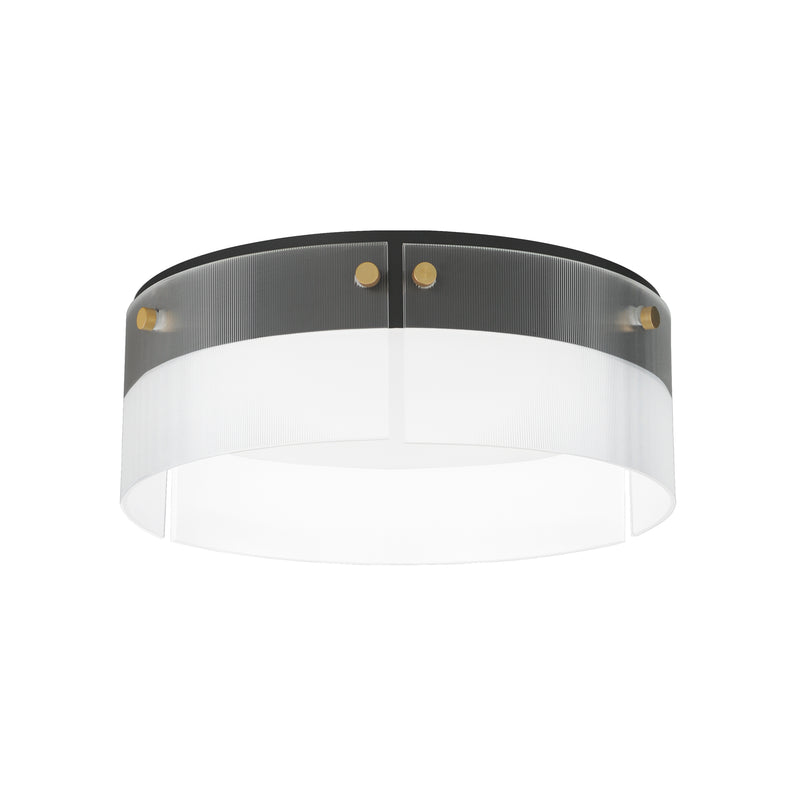 Maxim 21190CRBKNAB Spectre 16" Flush Mount | Black / Natural Aged Brass