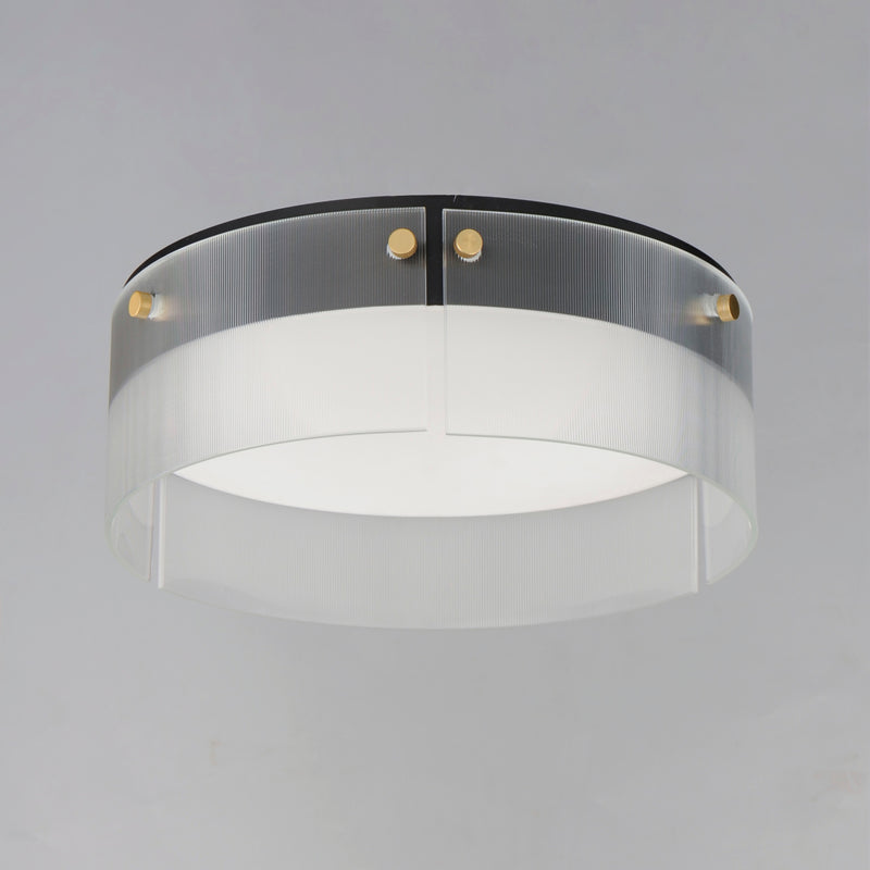 Maxim 21190CRBKNAB Spectre 16" Flush Mount | Black / Natural Aged Brass