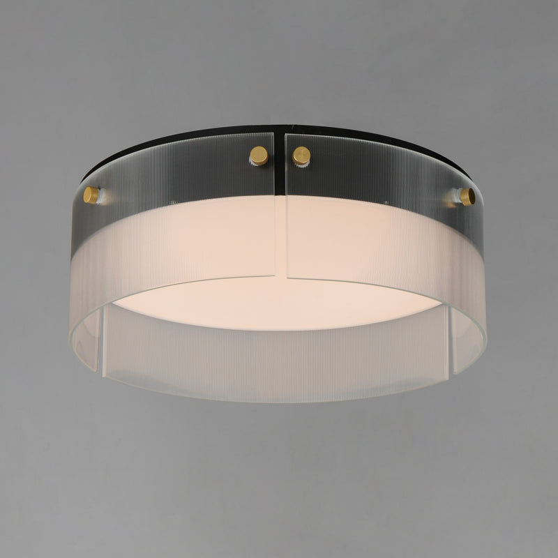 Maxim 21190CRBKNAB Spectre 16" Flush Mount | Black / Natural Aged Brass