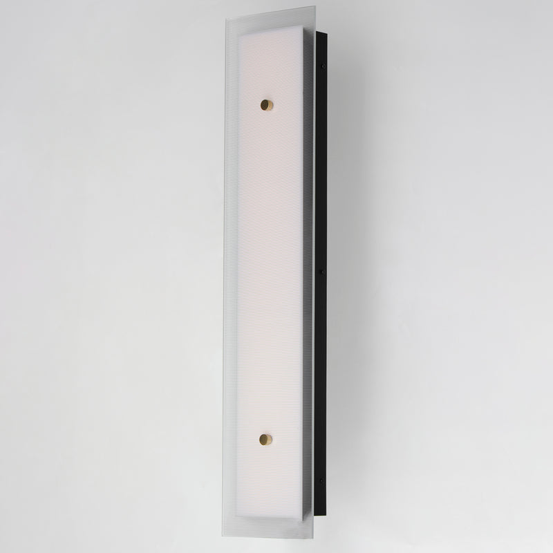 Maxim 21193CRBKNAB Spectre 30" Wall Sconce | Black / Natural Aged Brass