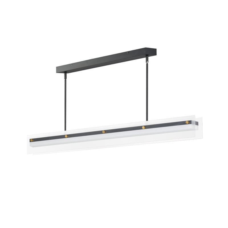 Maxim 21194CRBKNAB Spectre 48" Linear Pendant | Black / Natural Aged Brass