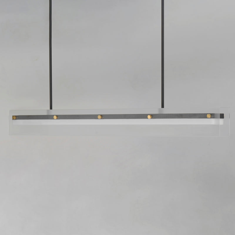 Maxim 21194CRBKNAB Spectre 48" Linear Pendant | Black / Natural Aged Brass