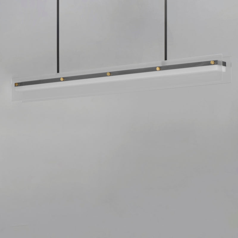 Maxim 21194CRBKNAB Spectre 48" Linear Pendant | Black / Natural Aged Brass