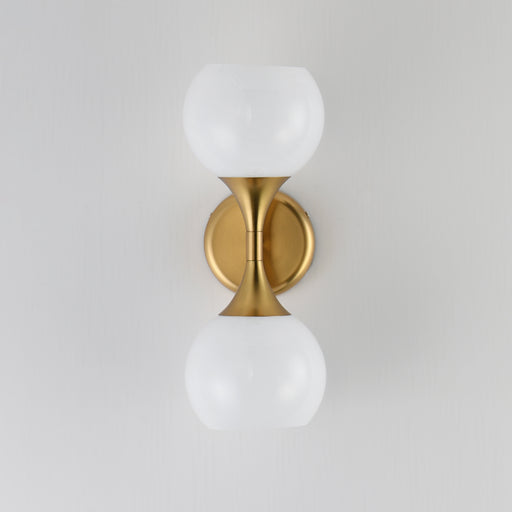 Maxim 21222MRNAB Neve 2 Light Wall Sconce | Natural Aged Brass