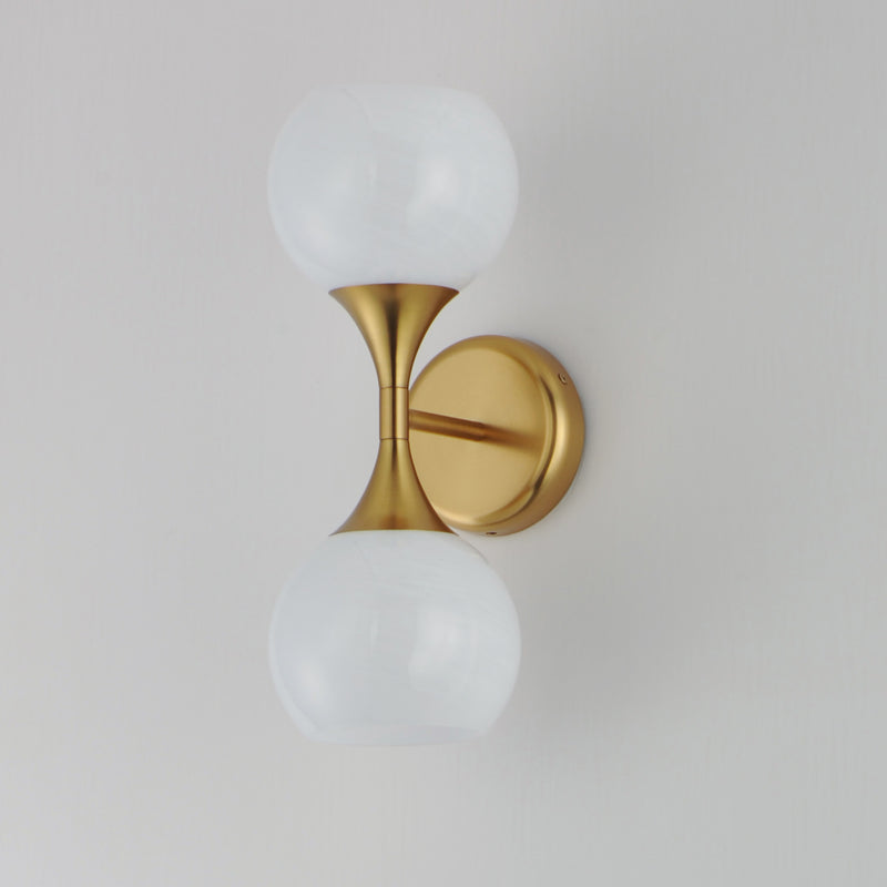 Maxim 21222MRNAB Neve 2 Light Wall Sconce | Natural Aged Brass