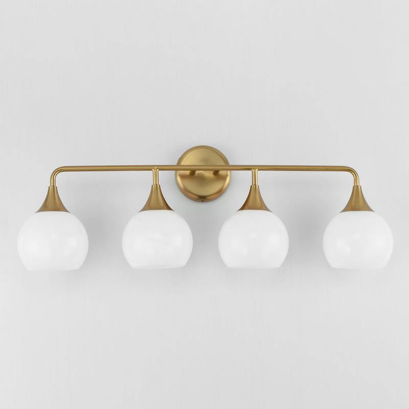 Maxim 21224MRNAB Neve 4 Light Bath Vanity | Natural Aged Brass