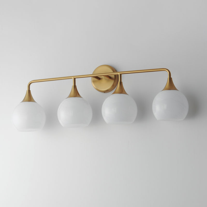 Maxim 21224MRNAB Neve 4 Light Bath Vanity | Natural Aged Brass