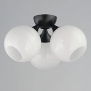 Maxim 21225MRBK Neve 3 Light Semi Flush | Black