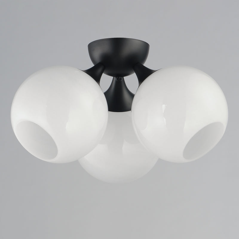 Maxim 21225MRBK Neve 3 Light Semi Flush | Black