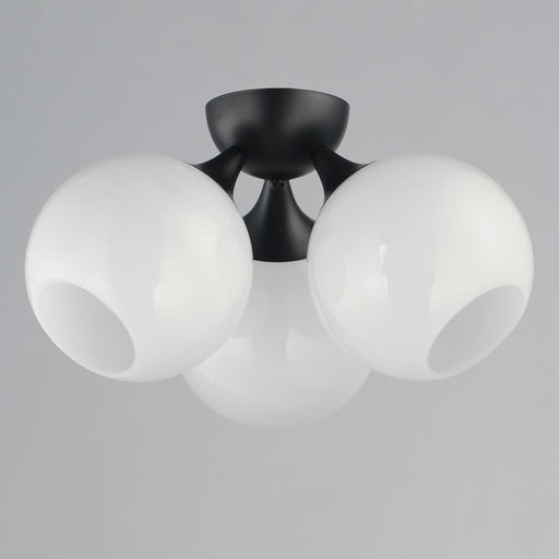 Maxim 21225MRBK Neve 3 Light Semi Flush | Black