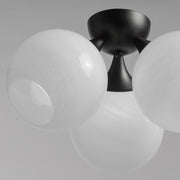 Maxim 21225MRBK Neve 3 Light Semi Flush | Black