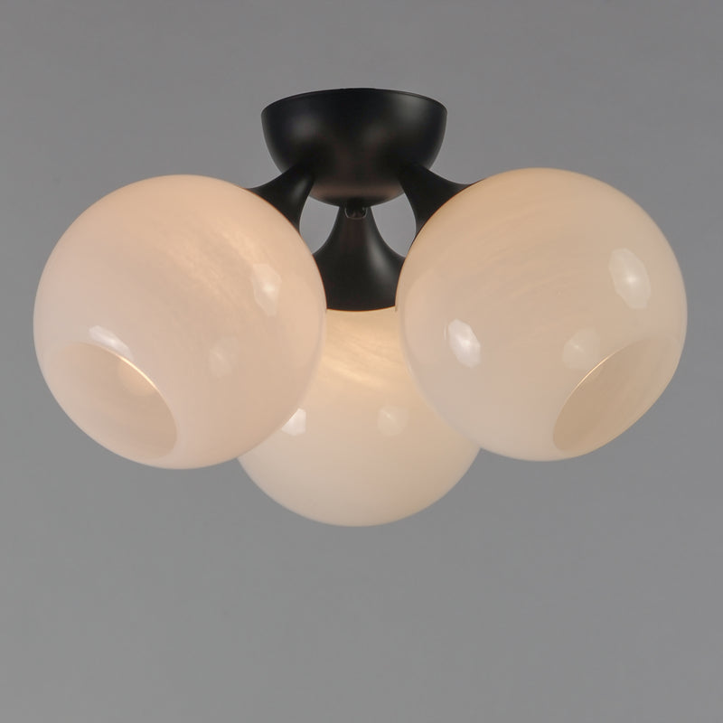 Maxim 21225MRBK Neve 3 Light Semi Flush | Black