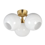 Maxim 21225MRNAB Neve 3 Light Semi Flush | Natural Aged Brass