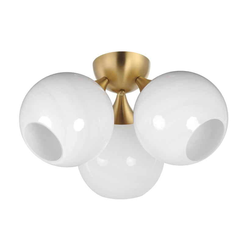 Maxim 21225MRNAB Neve 3 Light Semi Flush | Natural Aged Brass