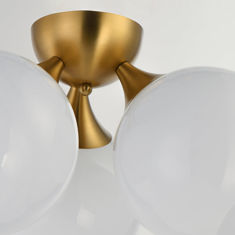 Maxim 21225MRNAB Neve 3 Light Semi Flush | Natural Aged Brass