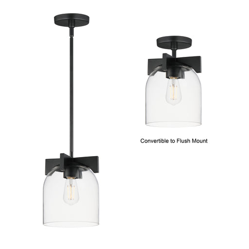 Maxim 21230CLBK Scoop 1 Light Pendant/Flush Mount | Black