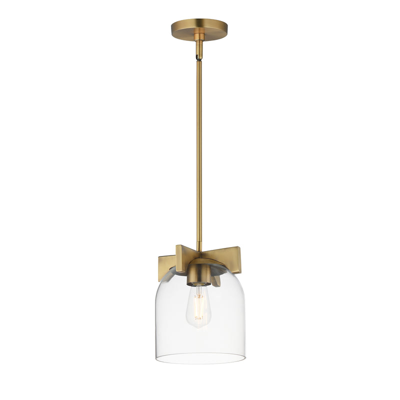 Maxim 21230CLNAB Scoop 1 Light Pendant/Flush Mount | Natural Aged Brass