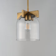 Maxim 21230CLNAB Scoop 1 Light Pendant/Flush Mount | Natural Aged Brass