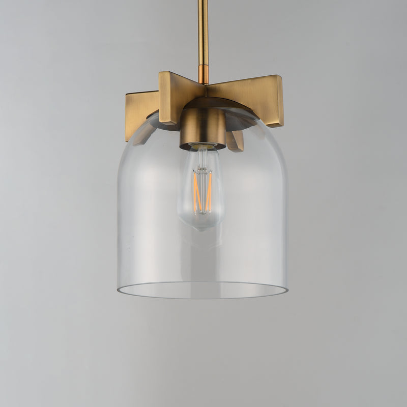 Maxim 21230CLNAB Scoop 1 Light Pendant/Flush Mount | Natural Aged Brass