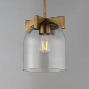 Maxim 21230CLNAB Scoop 1 Light Pendant/Flush Mount | Natural Aged Brass