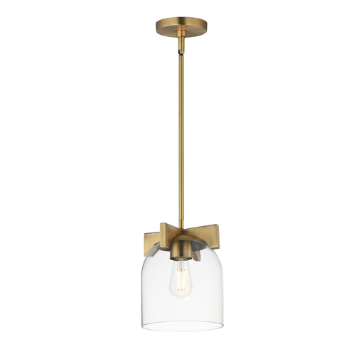 Maxim 21230CLNAB Scoop 1 Light Pendant/Flush Mount | Natural Aged Brass