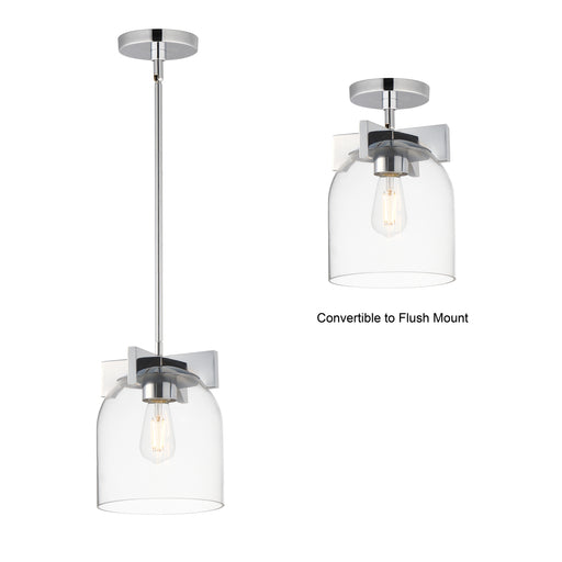 Maxim 21230CLPC Scoop 1 Light Pendant/Flush Mount | Polished Chrome