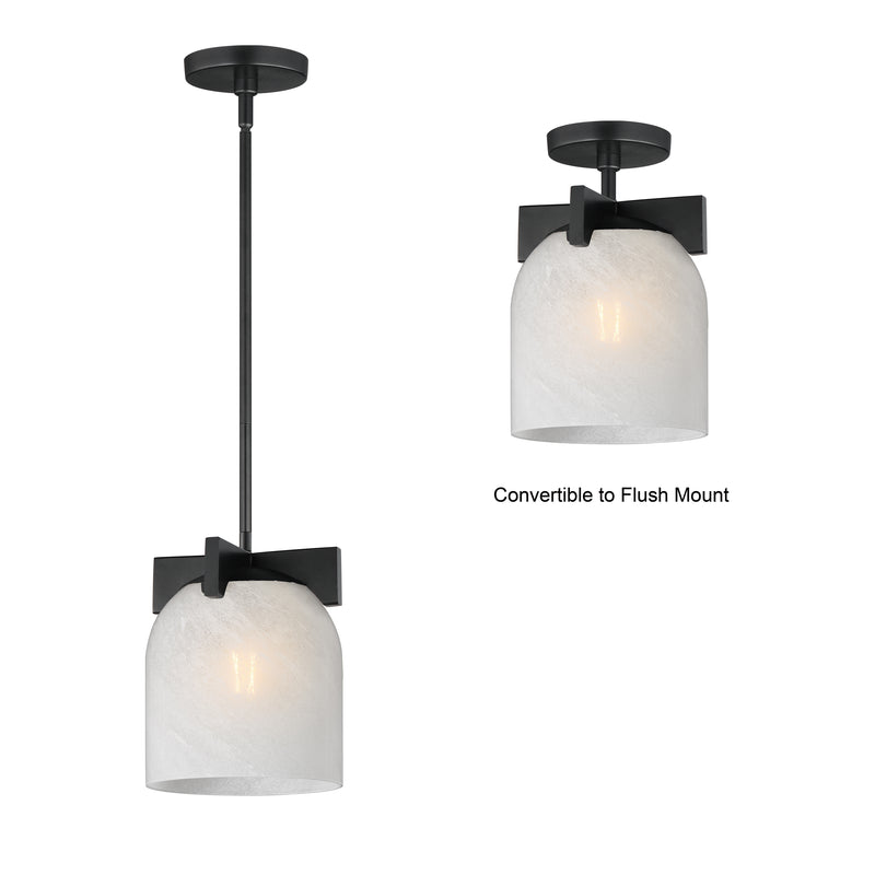 Maxim 21230MRBK Scoop 1 Light Pendant/Flush Mount | Black