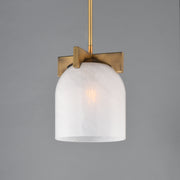 Maxim 21230MRNAB Scoop 1 Light Pendant/Flush Mount | Natural Aged Brass