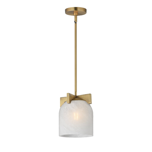 Maxim 21230MRNAB Scoop 1 Light Pendant/Flush Mount | Natural Aged Brass
