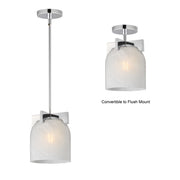 Maxim 21230MRPC Scoop 1 Light Pendant/Flush Mount | Polished Chrome