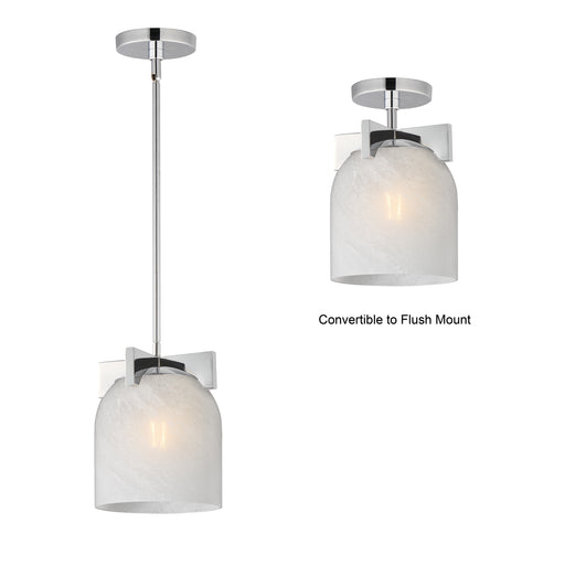 Maxim 21230MRPC Scoop 1 Light Pendant/Flush Mount | Polished Chrome